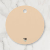 Golden Feathers op Blauwgroen Bedankjes Labels (Achterkant)