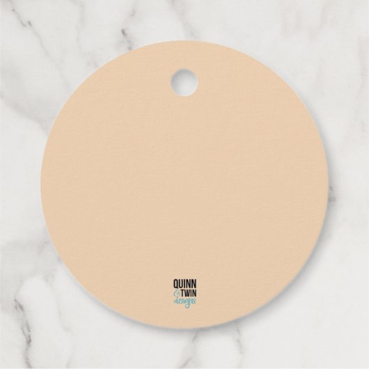 Golden Feathers op Mauve Bedankjes Labels (Achterkant)