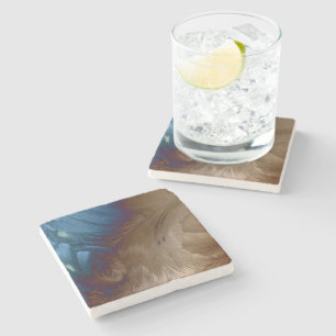 Golden Feathers Stenen Onderzetter