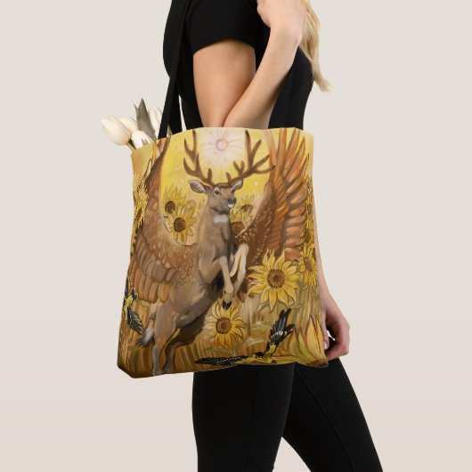 Golden Feilds Mule Deer Tote Bag (Dichtbij)