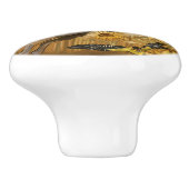 Golden Feilds Winged Mule Deer Keramische Knop (Zijkant)