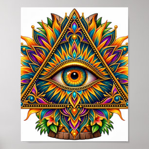 Golden Fern Eye Poster
