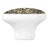 Golden Fern Keramische Knop (Zijkant)