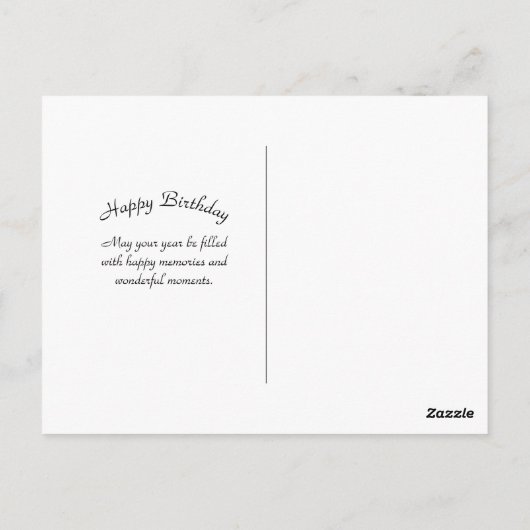 Golden Field Mountains Birthday Briefkaart (Achterkant)