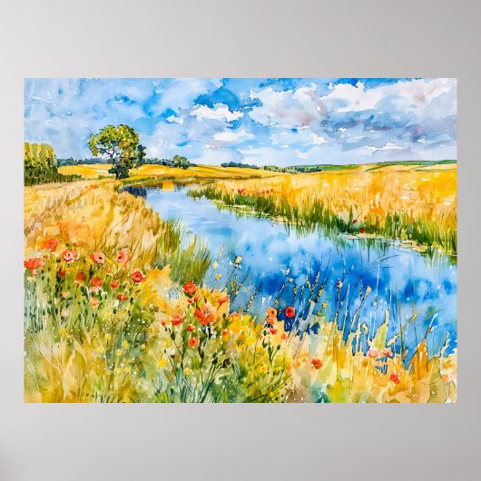 Golden Fields beroemd gemaakt door Havel Havelland Poster (Voorkant)