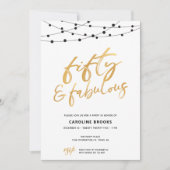 Golden Fifty en fantastische 50ste verjaardag uitn Kaart (Voorkant)