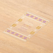 Golden Fig Ugly Sweater Christmas Party Acryl Uitnodigingen (Laagn)