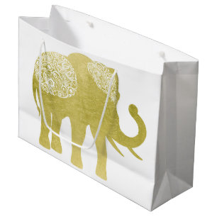 Golden Filigree Elephant Groot Cadeauzakje