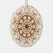 Golden filigree flake op wit keramisch ornament (Rechts)