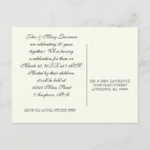 Golden Filigree, grijs - 50ste Jubileum Briefkaart (Achterkant)