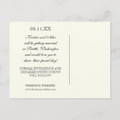 Golden Filigree, grijs - sparen de datum aankondig Aankondigingskaart (Achterkant)