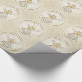 Golden Filigree kerstengel van Grace Pattern Cadeaupapier (Hoek)