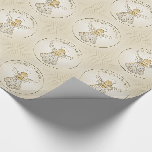 Golden Filigree kerstengel van Grace Pattern Cadeaupapier (Hoek)