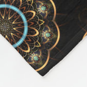 Golden Filigree Mandala Fleece Deken (Hoek)