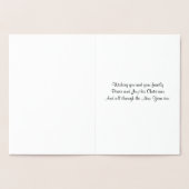 Golden Fir Trees Folie Kerstmis Kaart (Binnen)