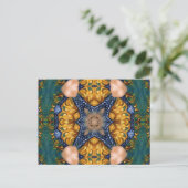 Golden Fire Blue Ropes Briefkaart (Staand voorkant)
