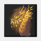 Golden Fire Dragon Magneet (Voorkant)