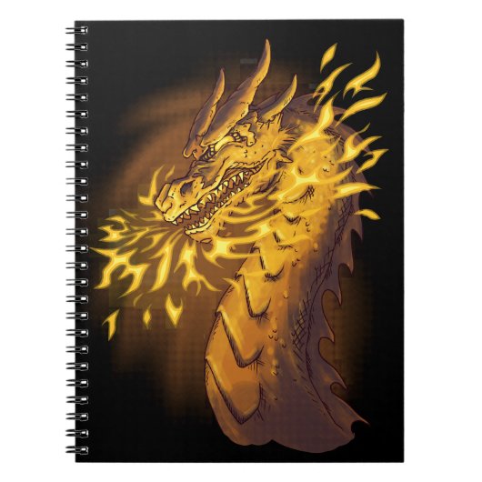 Golden Fire Dragon Notitieboek (Voorkant)