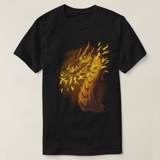 Golden Fire Dragon T-shirt (Design voorkant)