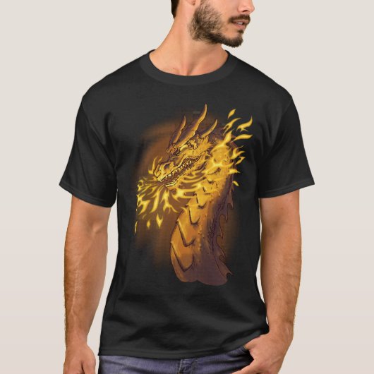 Golden Fire Dragon T-shirt (Voorkant)