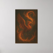 Golden Fire Phoenix • Luxury Fine Art Canvas Print (Voorkant)
