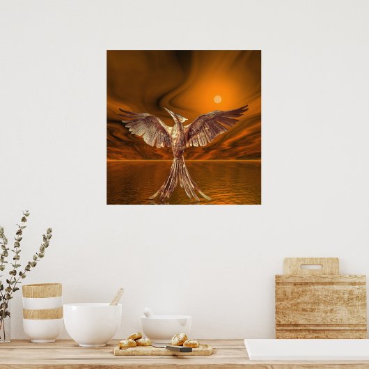 Golden Fire Poster (Keuken)