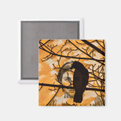 Golden Fire Raven Face Magneet (Voorkant / Achterkant)