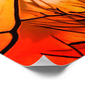 Golden Fire Raven Face Poster (Hoek)