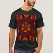 Golden Fire Star Bohemian Floral Graphic T-shirt (Voorkant)