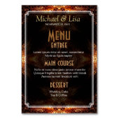 Golden Fire Wedding Menu + Tafelnummer Kaart (Achterkant)