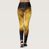 Golden Fire werkt op donkere achtergrond Leggings (Achterkant)