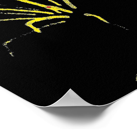 Golden Fireburst Poster (Hoek)