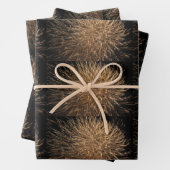 Golden Fireworks Pattern Custom 2023 Celebrations Inpakpapier Vel (In situ)