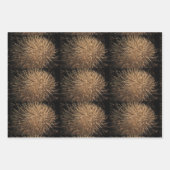 Golden Fireworks Pattern Custom 2023 Celebrations Inpakpapier Vel (Voorkant)