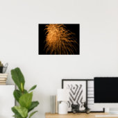 Golden Fireworks Poster (Thuiskantoor)