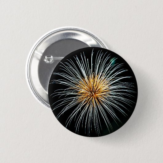 Golden Fireworks Ronde Button 5,7 Cm (Voorkant /achterkant)