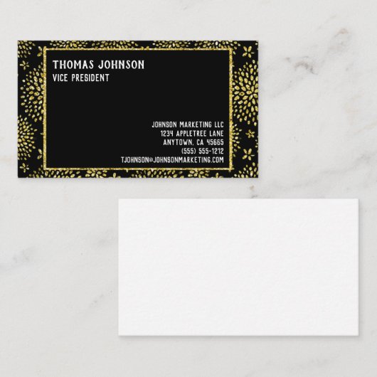 Golden Fireworks Style Seven Line Custom Visitekaartje (Voorkant / Achterkant)