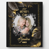 Golden First Moederdag als oma Foto Fotoplaat (Voorkant)