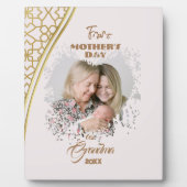 Golden First Moederdag als oma Foto Fotoplaat (Voorkant)