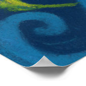 Golden Fish, Blauw & Geel, Onderwaterkunst Poster (Hoek)