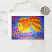 Golden fish notitiekaartje (Voorkant / Achterkant in situ)