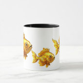 Golden Fish Trio Charm Mok (Midden)