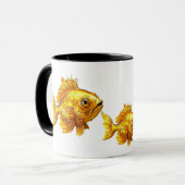 Golden Fish Trio Charm Mok (Voorkant links)