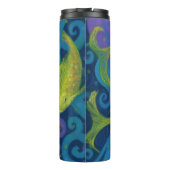 Golden Fish Underwater Art Pastel Painage Postcar Thermosbeker (Achterkant)