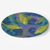 Golden Fishes, Pisces, fish, nautical underwater Papieren Bordje (Gekanteld)