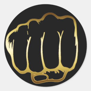 GOLDEN FIST RONDE STICKER
