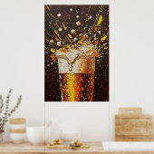 Golden Fizz Expressionist Beer Poster (Keuken)