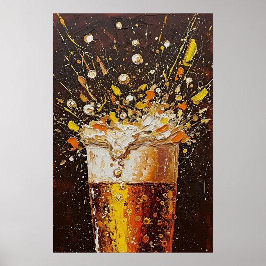 Golden Fizz Expressionist Beer Poster (Voorkant)