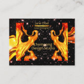  Golden Flame – Artistic Entrepreneur Opulent Gold Visitekaartje (Voorkant)