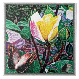 Golden Flame-keramische Tegel Tegeltje